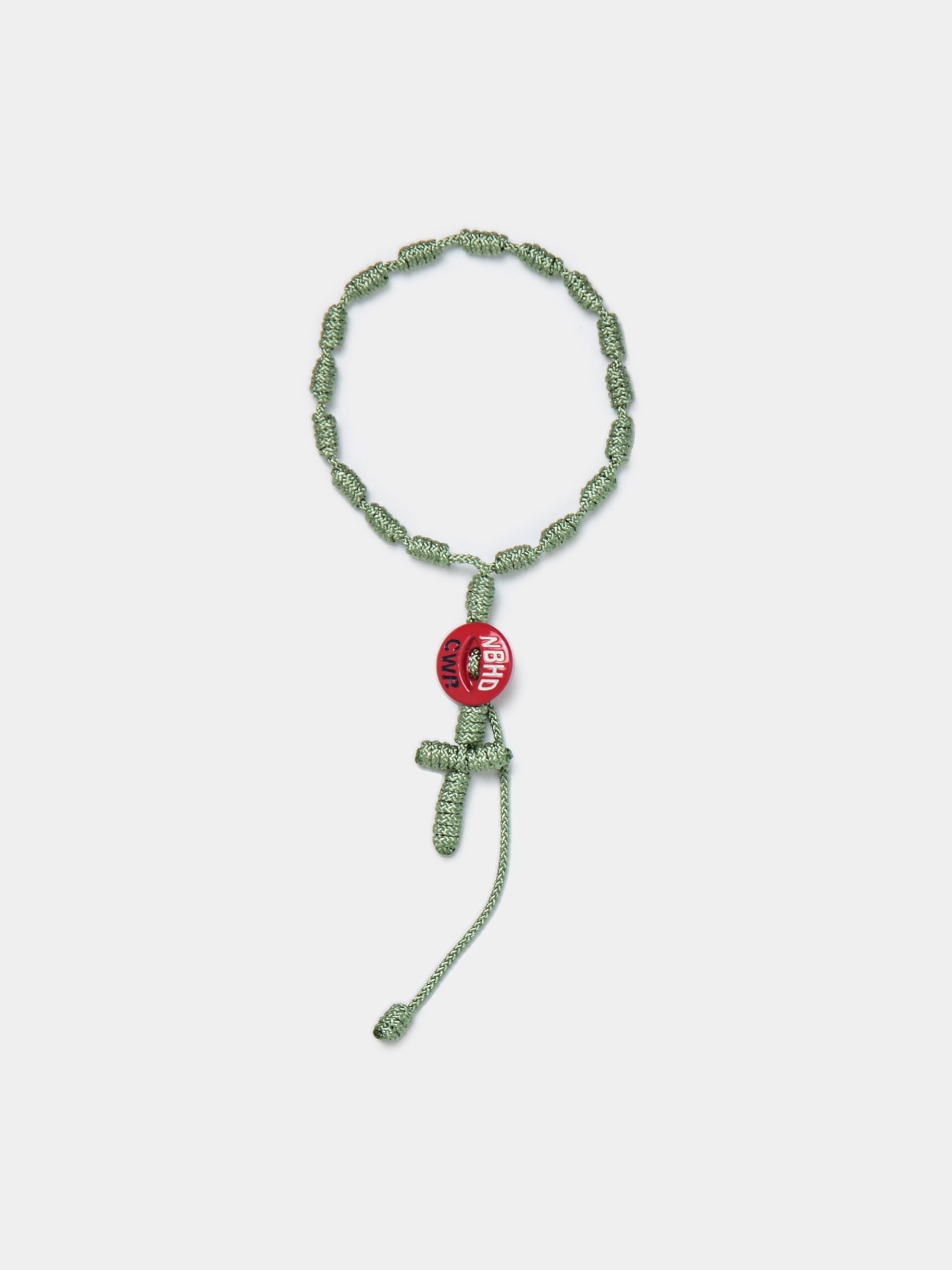アクセサリー NEIGHBORHOOD CORD CROSS BRACELET GRAY Men's NEIGHBORHOOD CORD CROSS BRACELET White 240mm Length