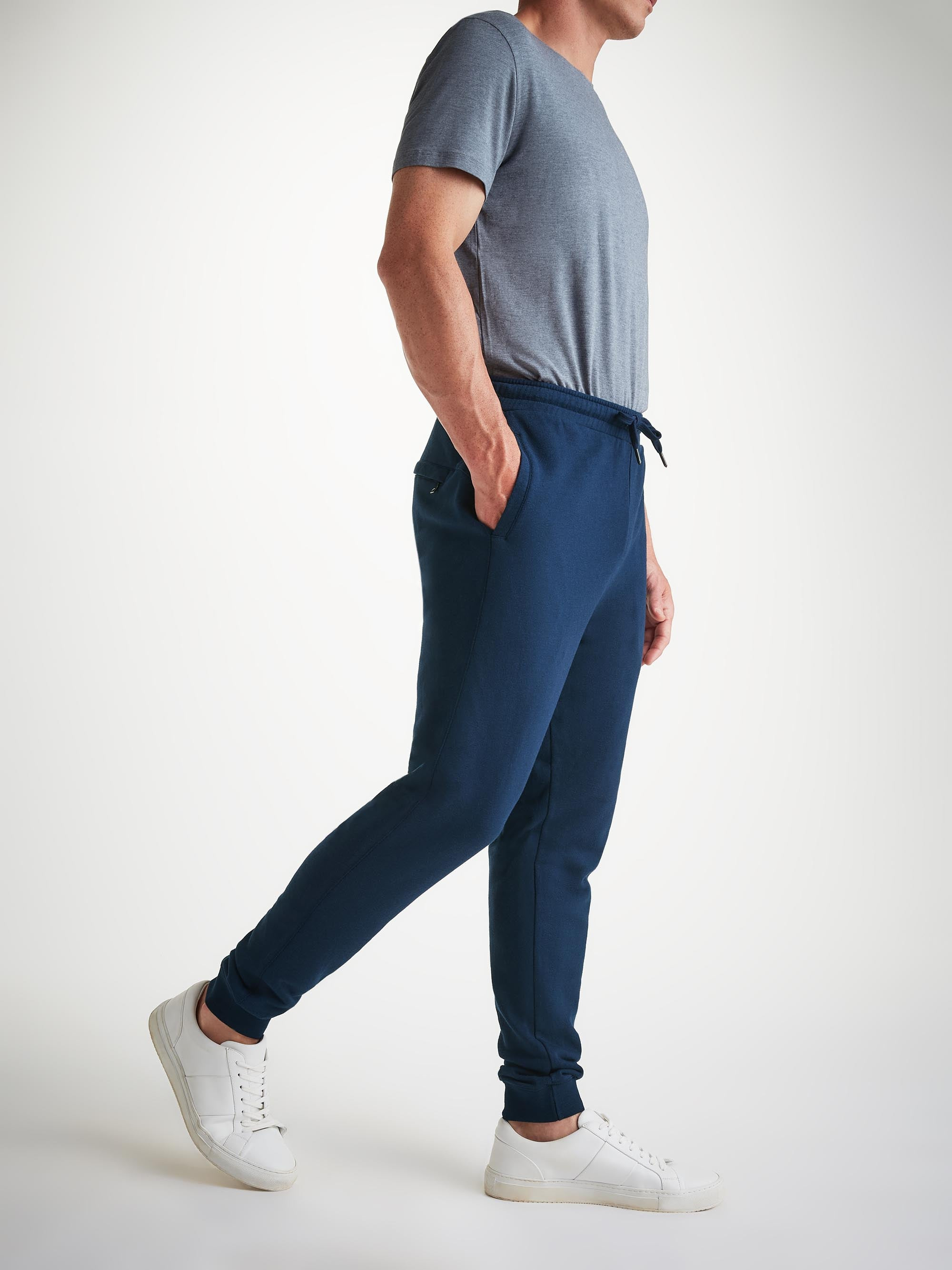 Men's Sweatpants Quinn Cotton Modal Navy - 8