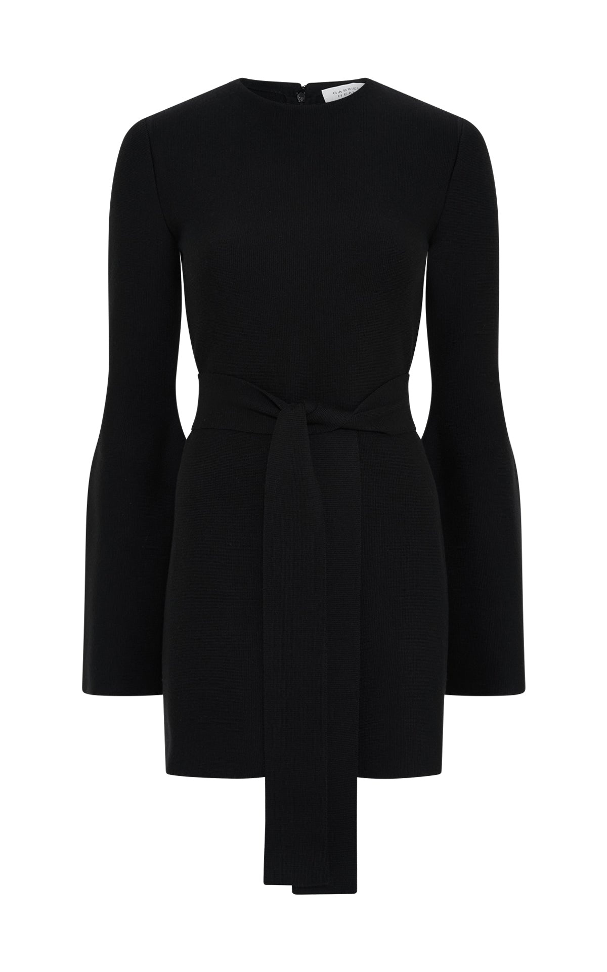 Tenas Knit Mini Dress in Black Merino Wool Cashmere - 1