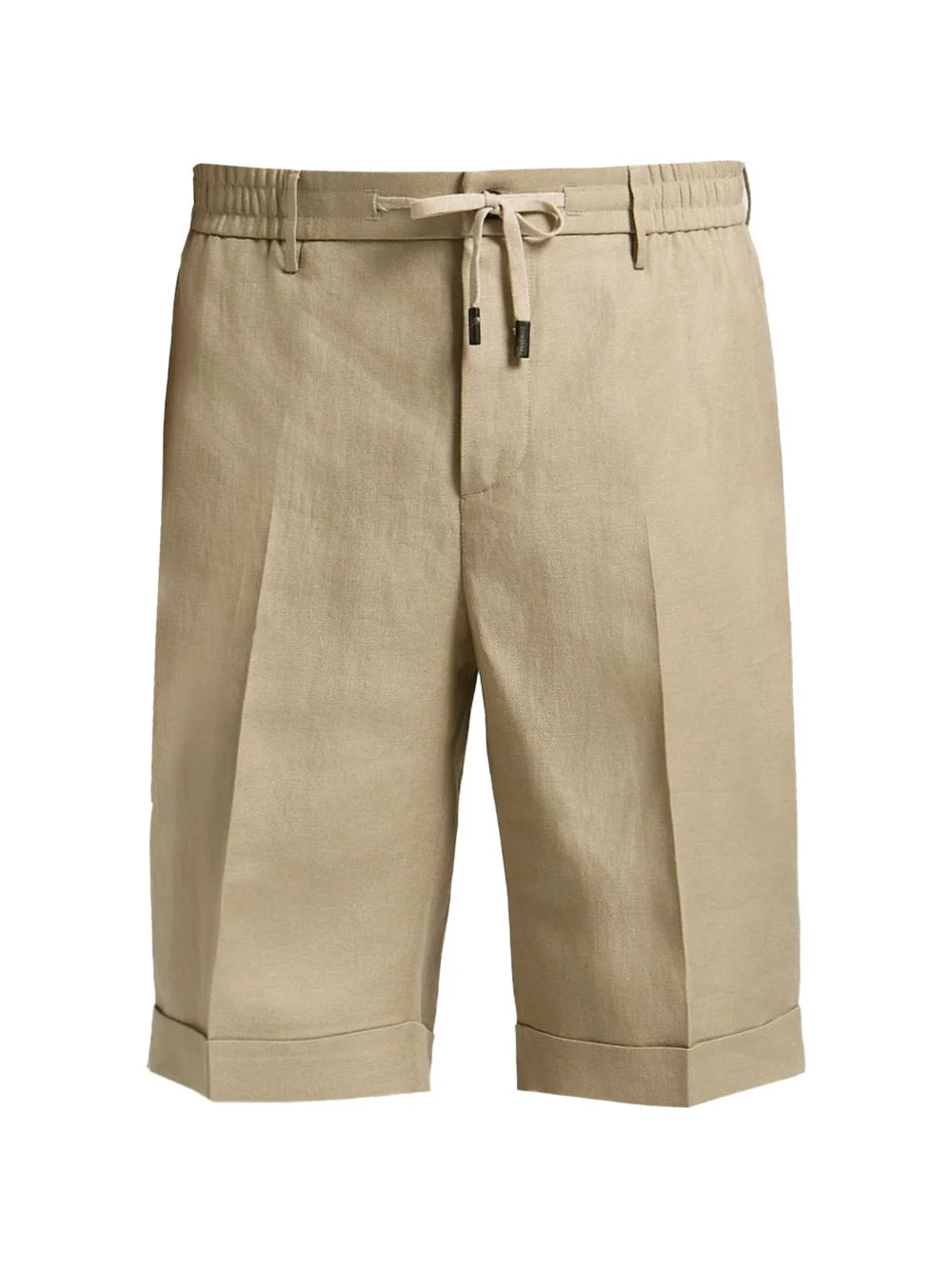 drawstring-waist turned-up shorts - 1