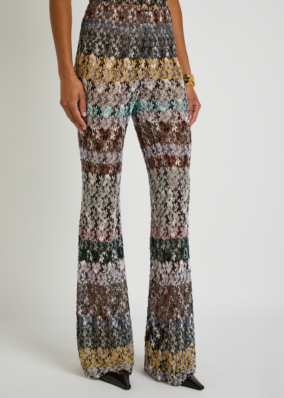 Missoni Striped Metallic-knit Trousers - 2