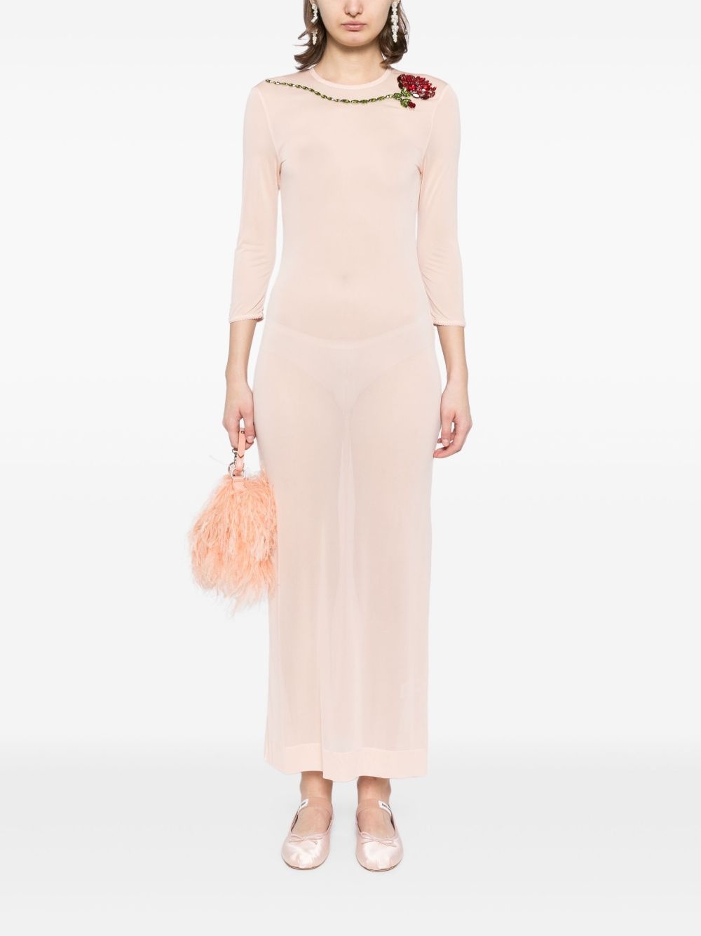 ballet mesh column dress - 2