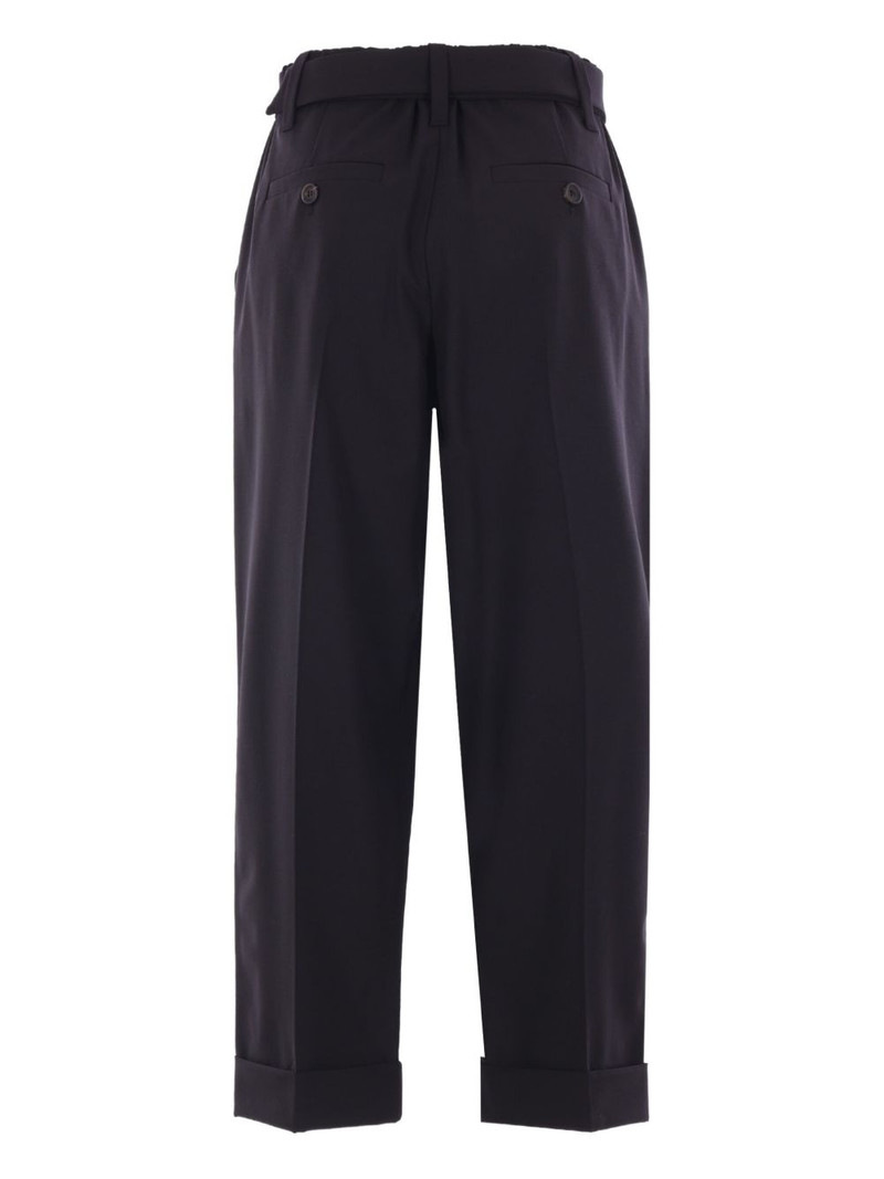 Brunello Cucinelli pleated belted trousers outlook