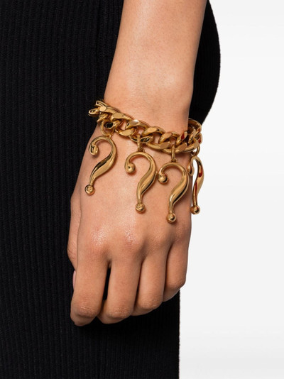 Moschino question mark-pendants bracelet outlook