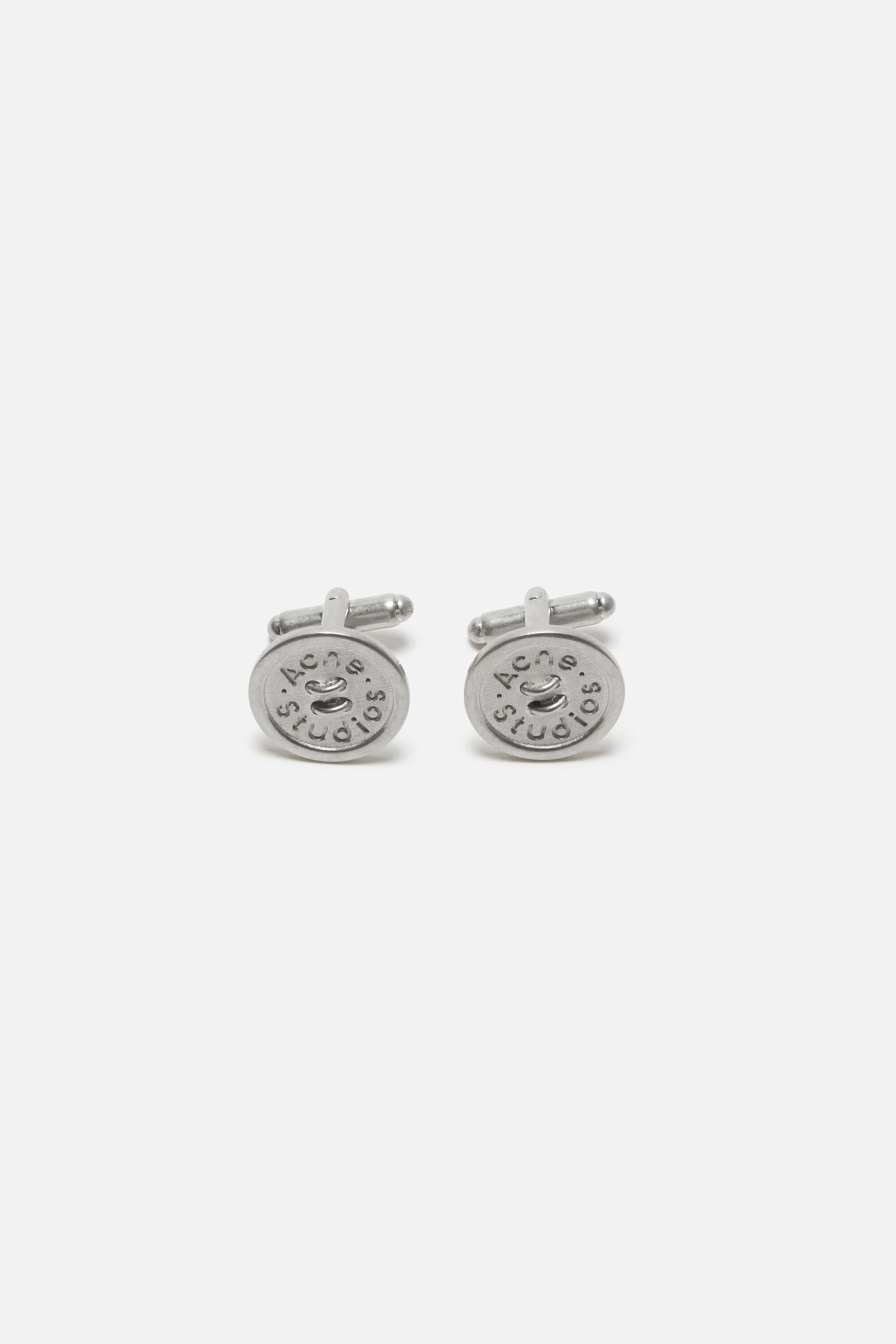 Button cufflinks - Semi matt silver - 1