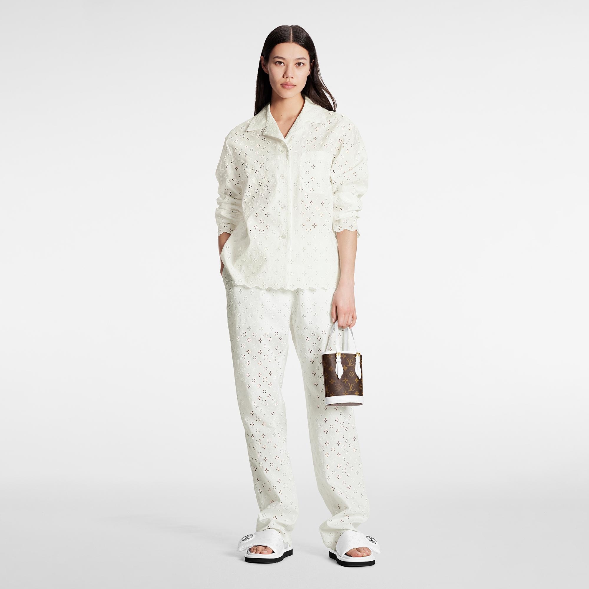 Broderie Anglaise Monogram Pajama Pants - 2
