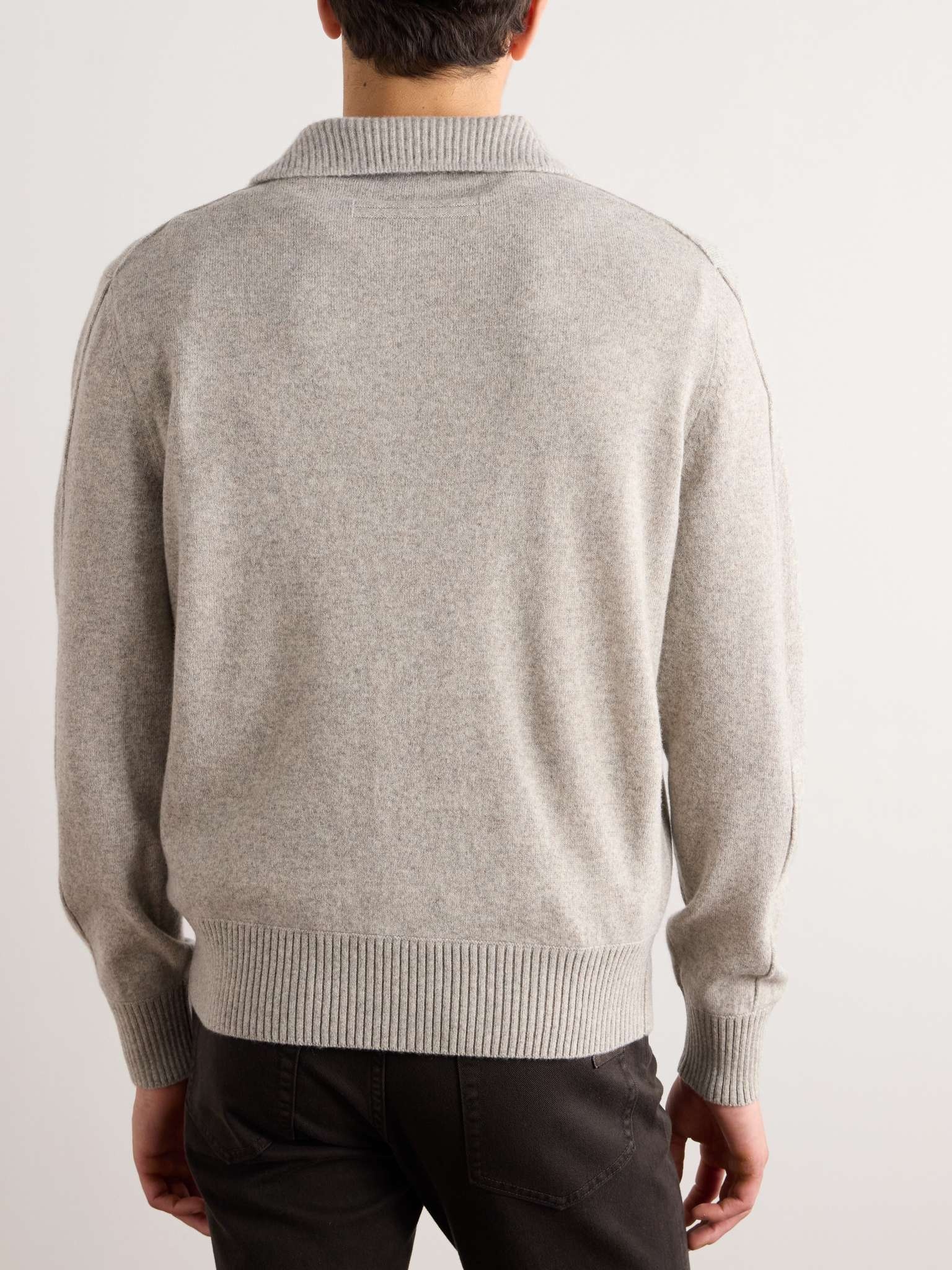 Slim-Fit Wool and Cashmere-Blend Polo Shirt - 4