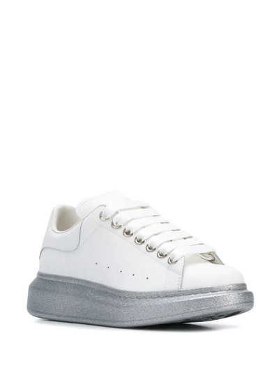 Alexander McQueen Oversized glitter low-top sneakers outlook