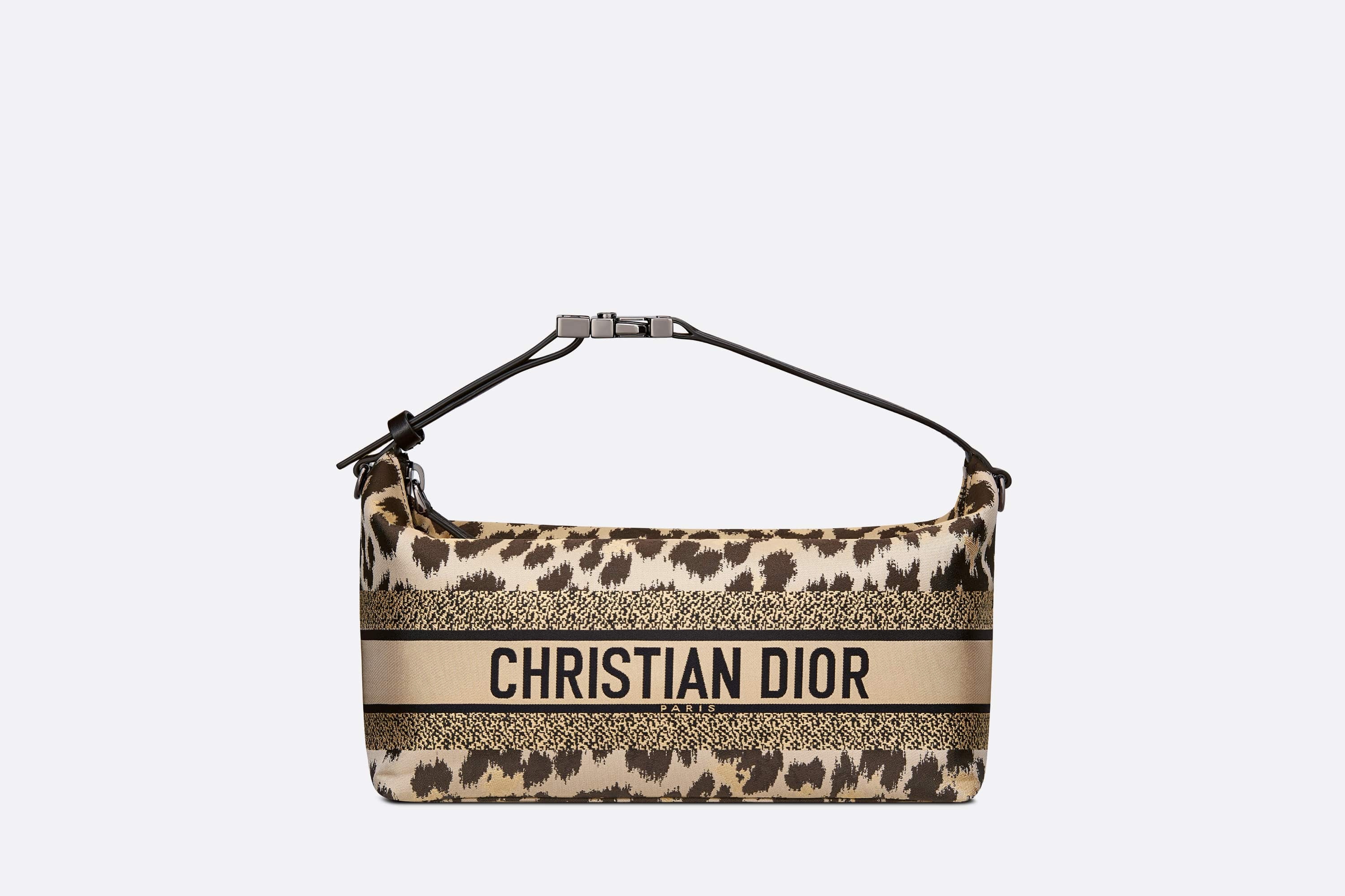 Dior - Diortravel Zipped Pouch Beige Multicolor Mizza Technical Fabric - Women