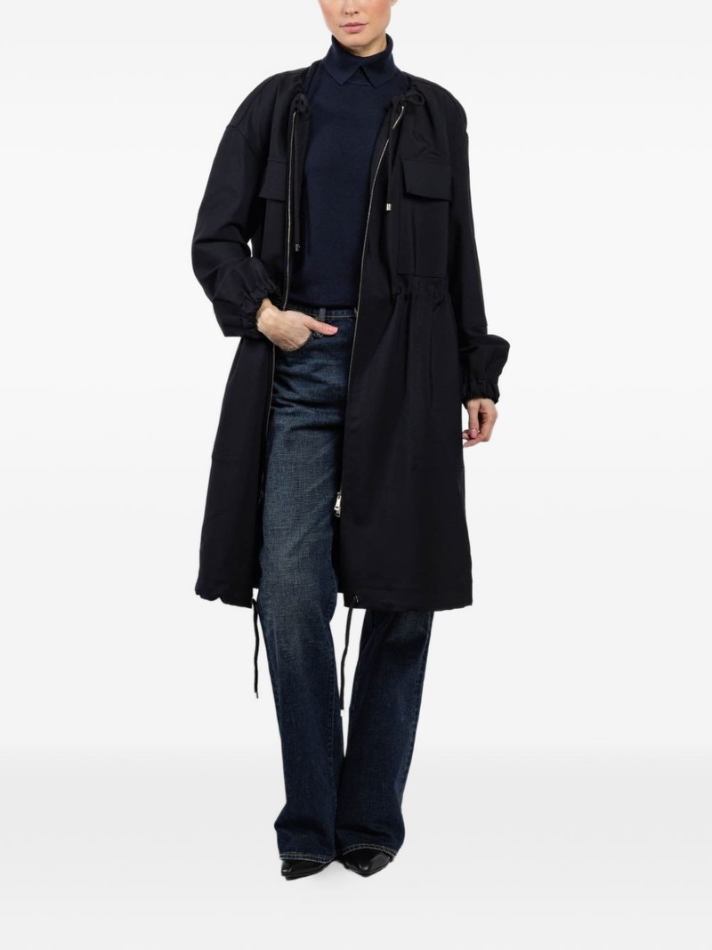 Plan C drawstring-fastening parka outlook