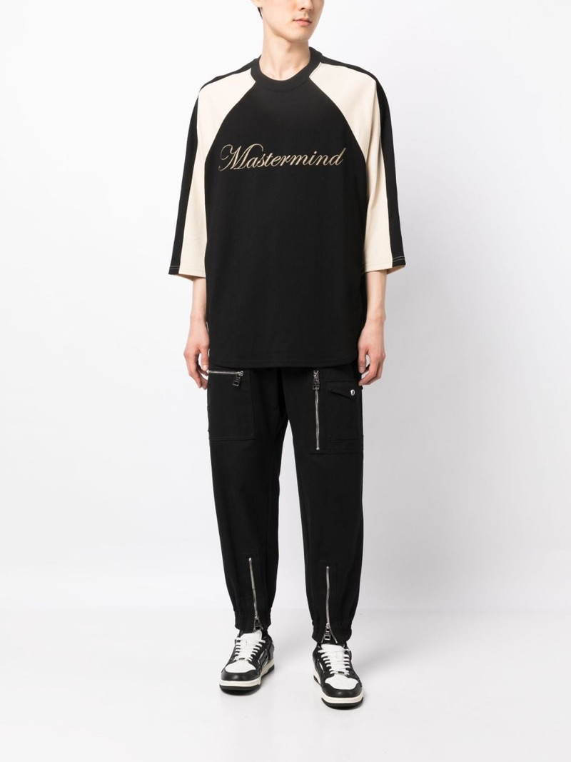 MASTERMIND WORLD embroidered-logo cotton T-shirt outlook