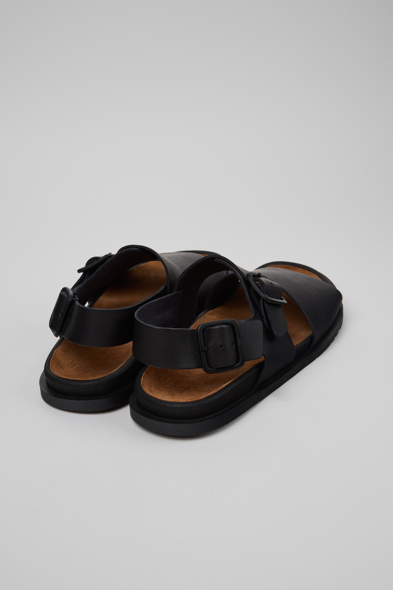 CAMPERLAB Black Leather Sandals for Men. outlook