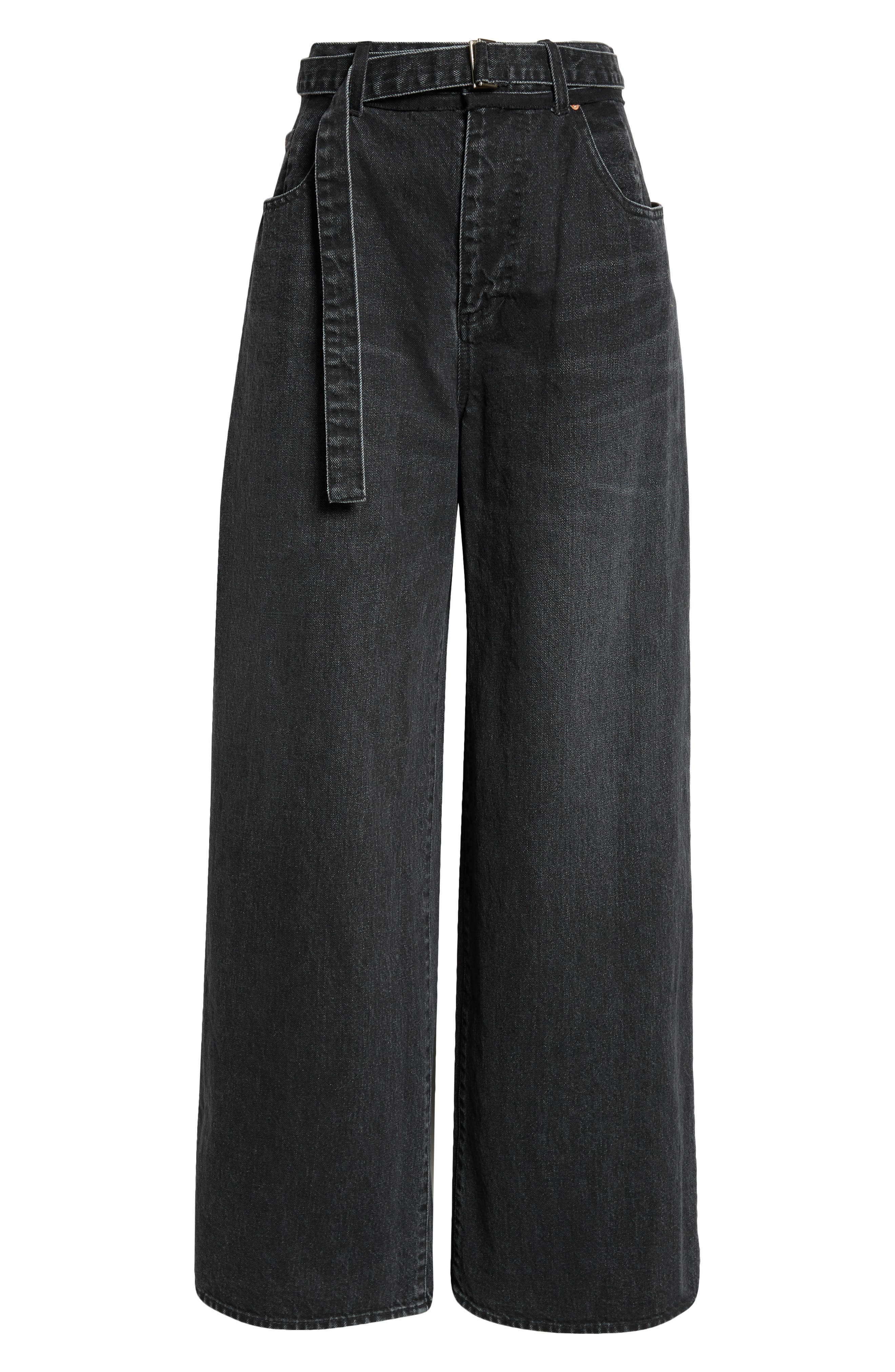 Belted Wide Leg Jeans - 6