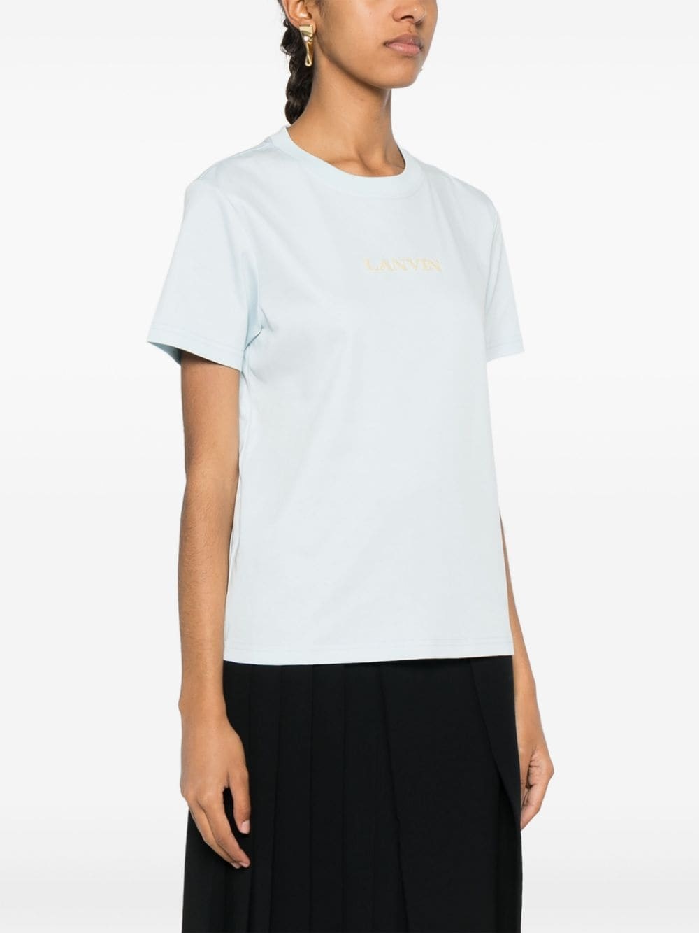 embroidered-logo cotton T-shirt - 3