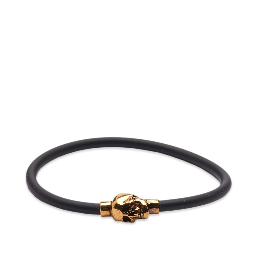 Alexander McQueen Rubber Cord Skull Bracelet - 1