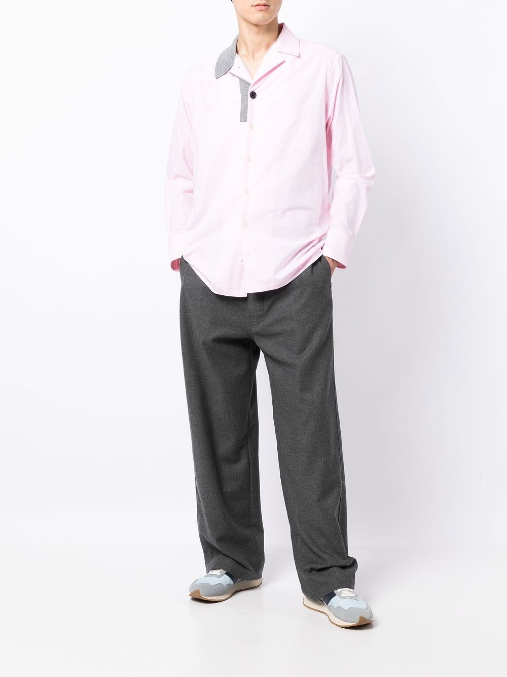 spread-collar button-down shirt - 2