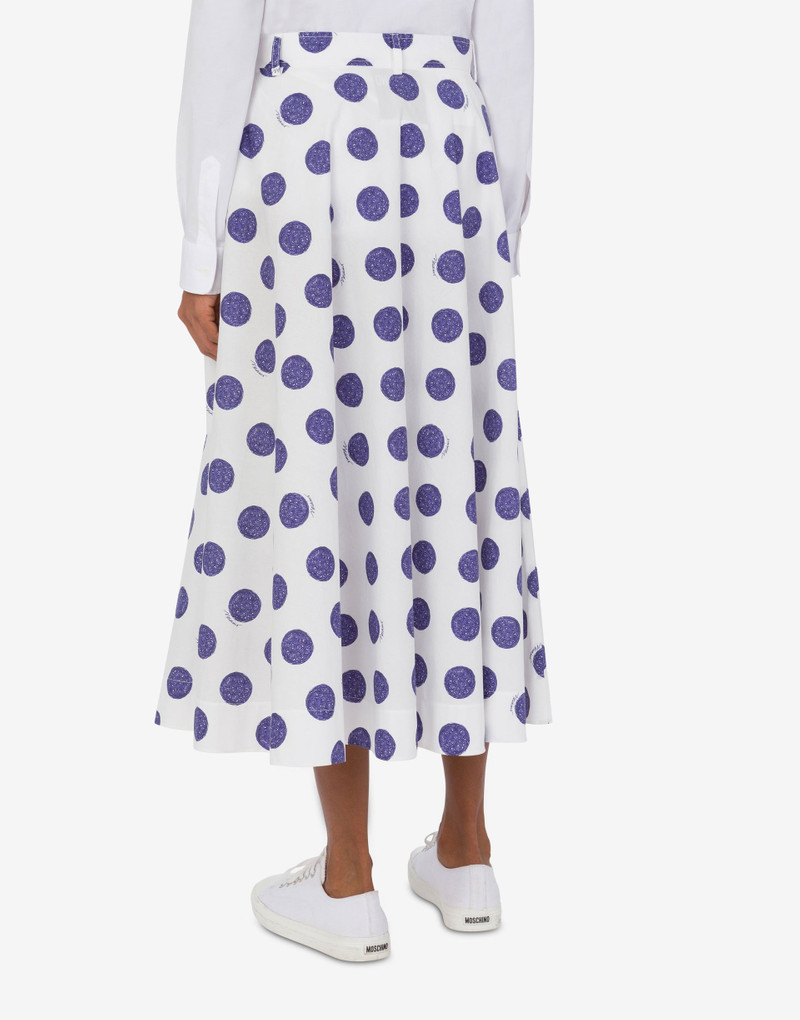 Moschino BIRO POLKA DOTS POPLIN SKIRT outlook