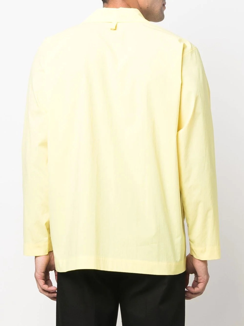 open-collar long-sleeve shirt - 4