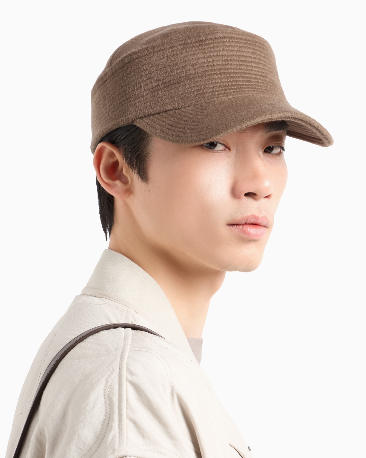 WOOL CLOTH HAT WITH LOGO EMBROIDERY - 4