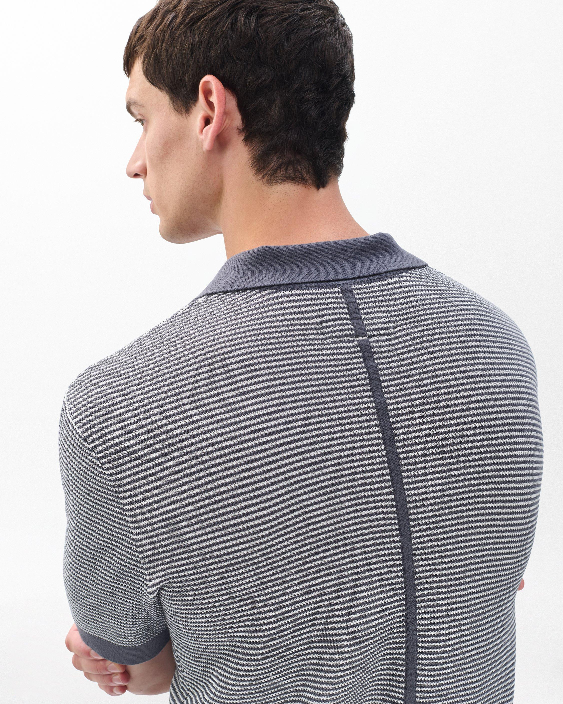 Harvey Knit Johnny Collar Polo - 5