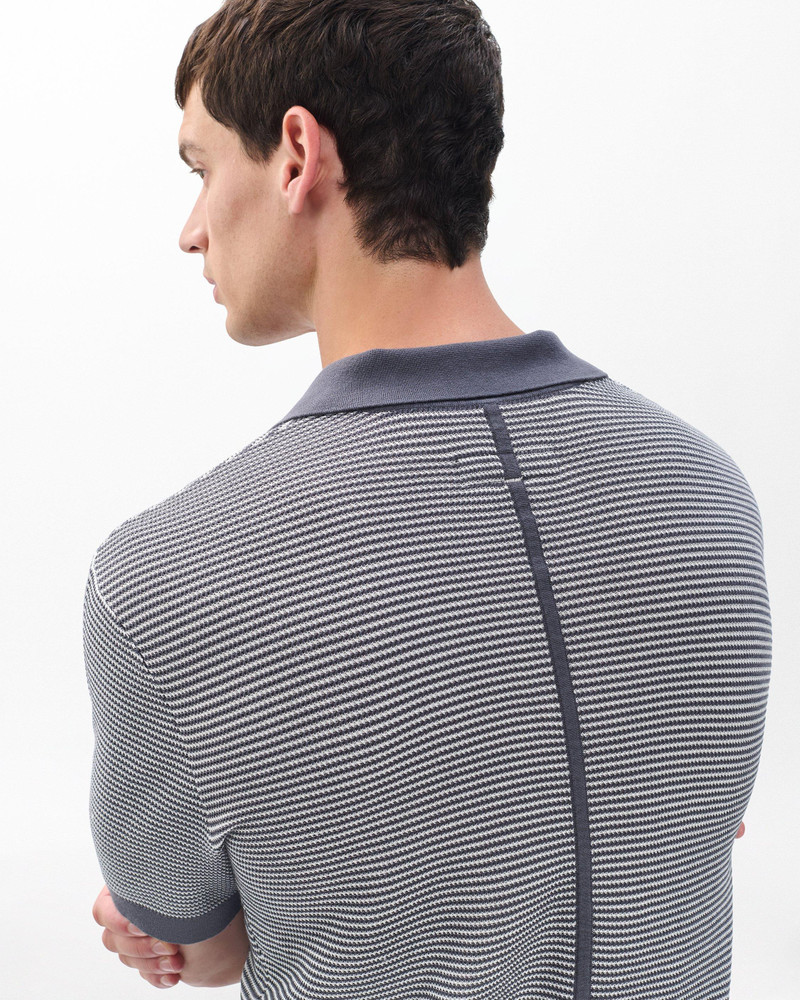 Harvey Knit Johnny Collar Polo 5