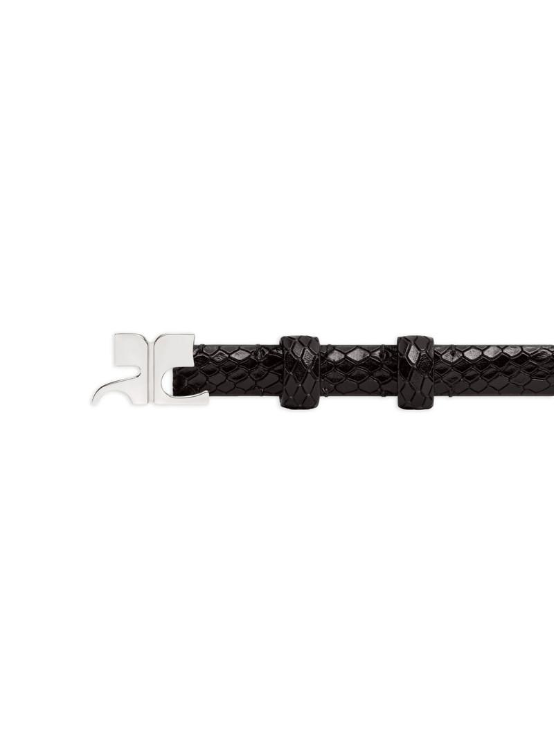 courrèges viper effect leather belt outlook