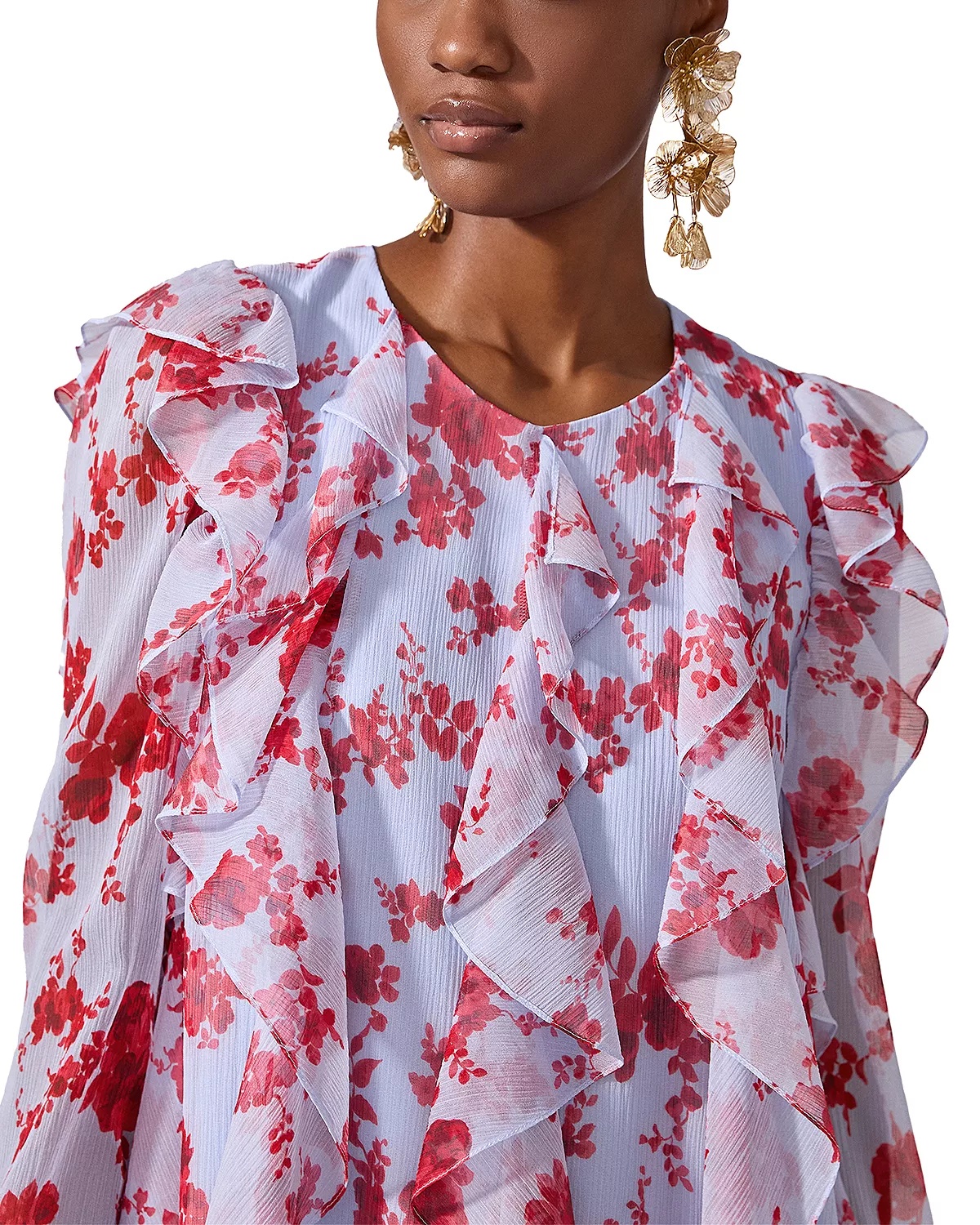 Silk Ruffled Mini Dress - 2