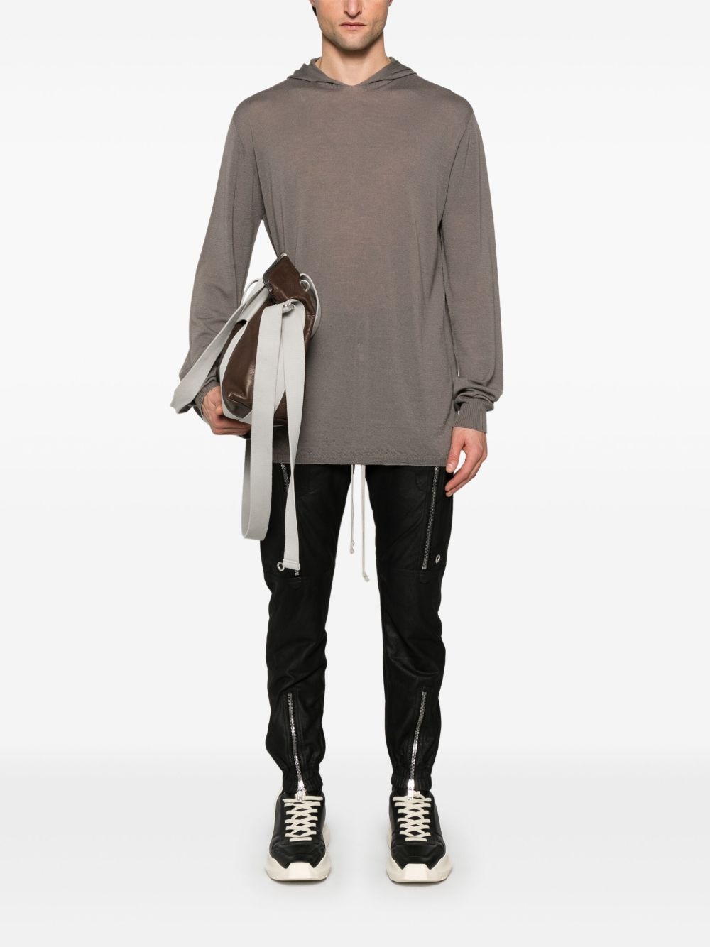 fine-knit hoodie - 2