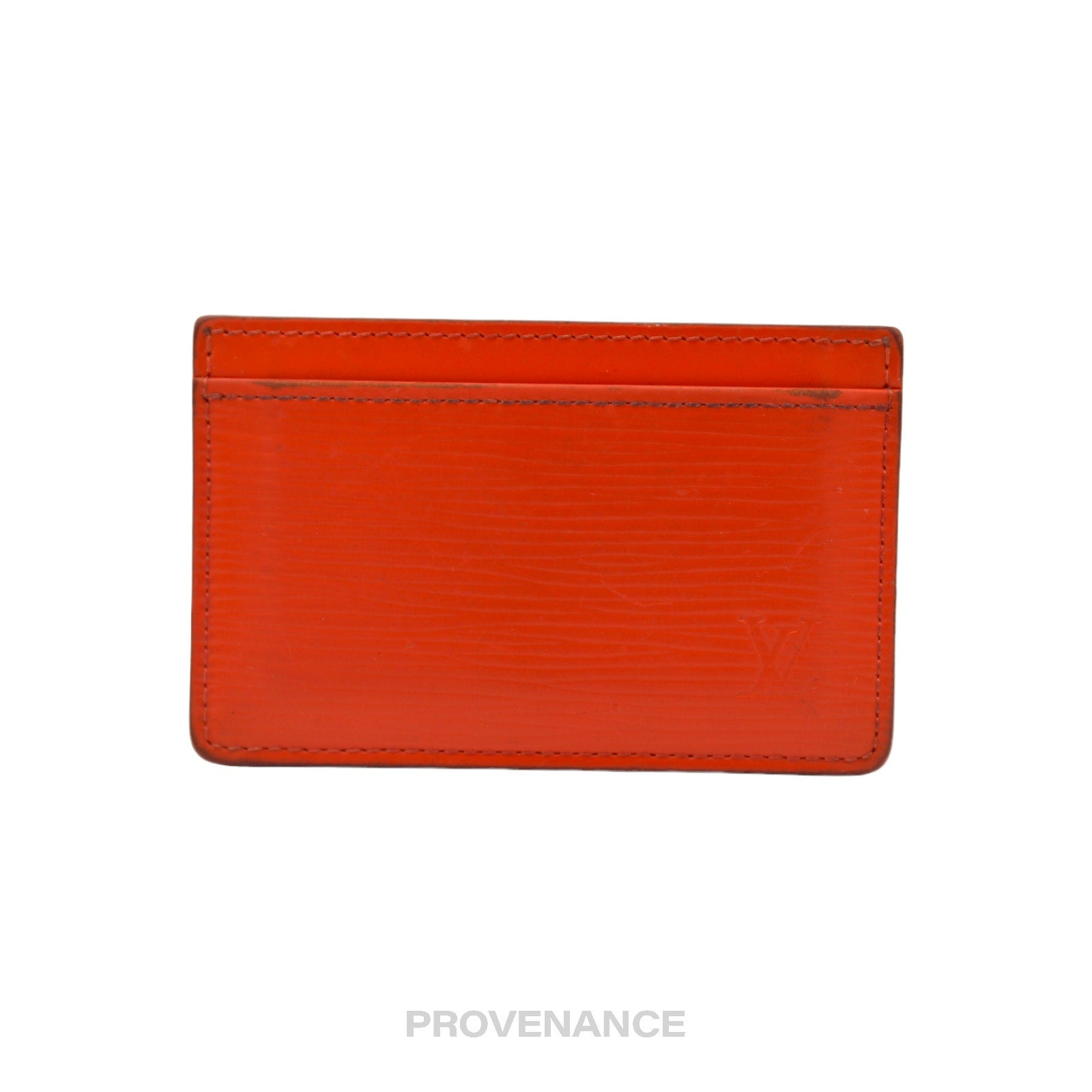Louis Vuitton Card Holder Wallet - Orange Epi Leather - 2