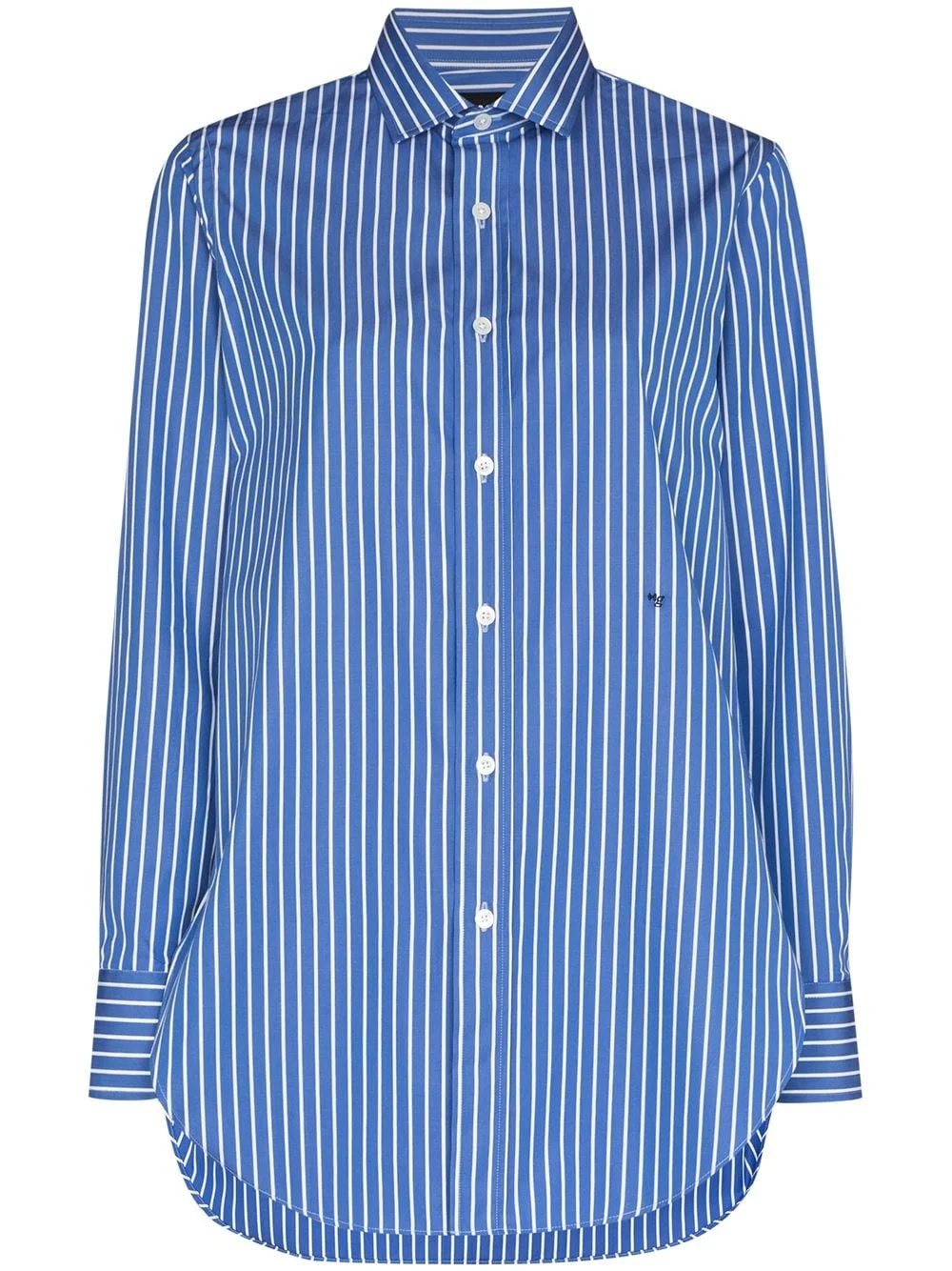 vertical-stripe cotton shirt - 1