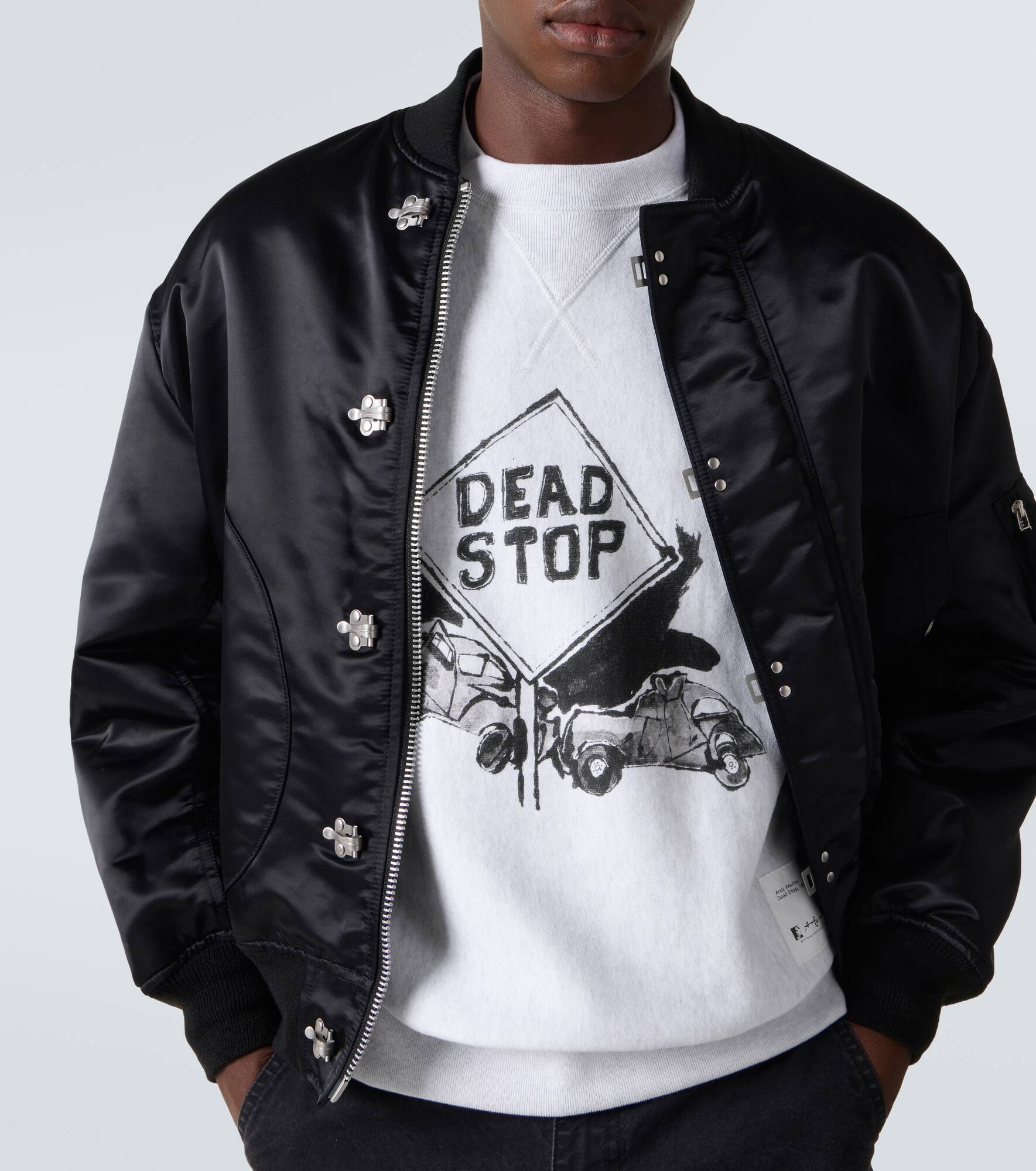 Printed cotton jersey sweatshirt - 5