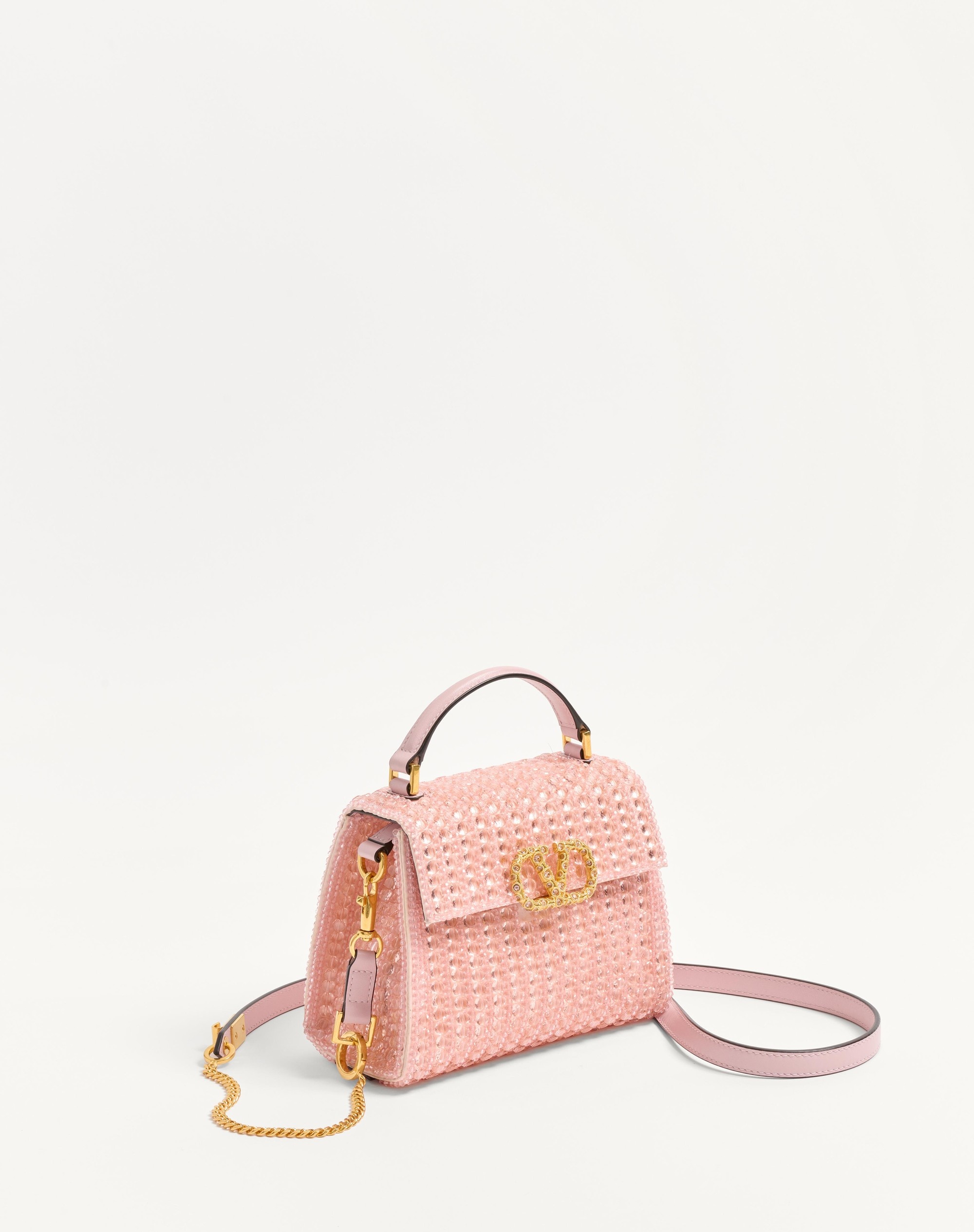 VALENTINO GARAVANI VSLING MINI EMBROIDERED HANDBAG WITH JEWEL LOGO - 3