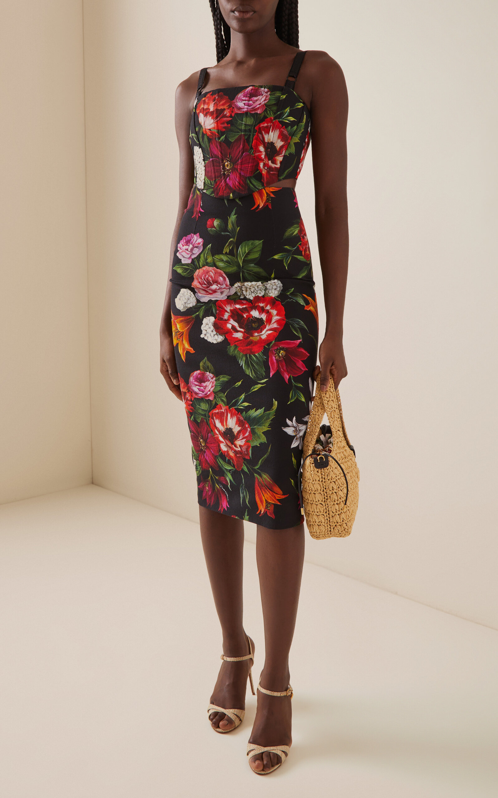 Floral-Printed Rayon Corset Top floral - 3