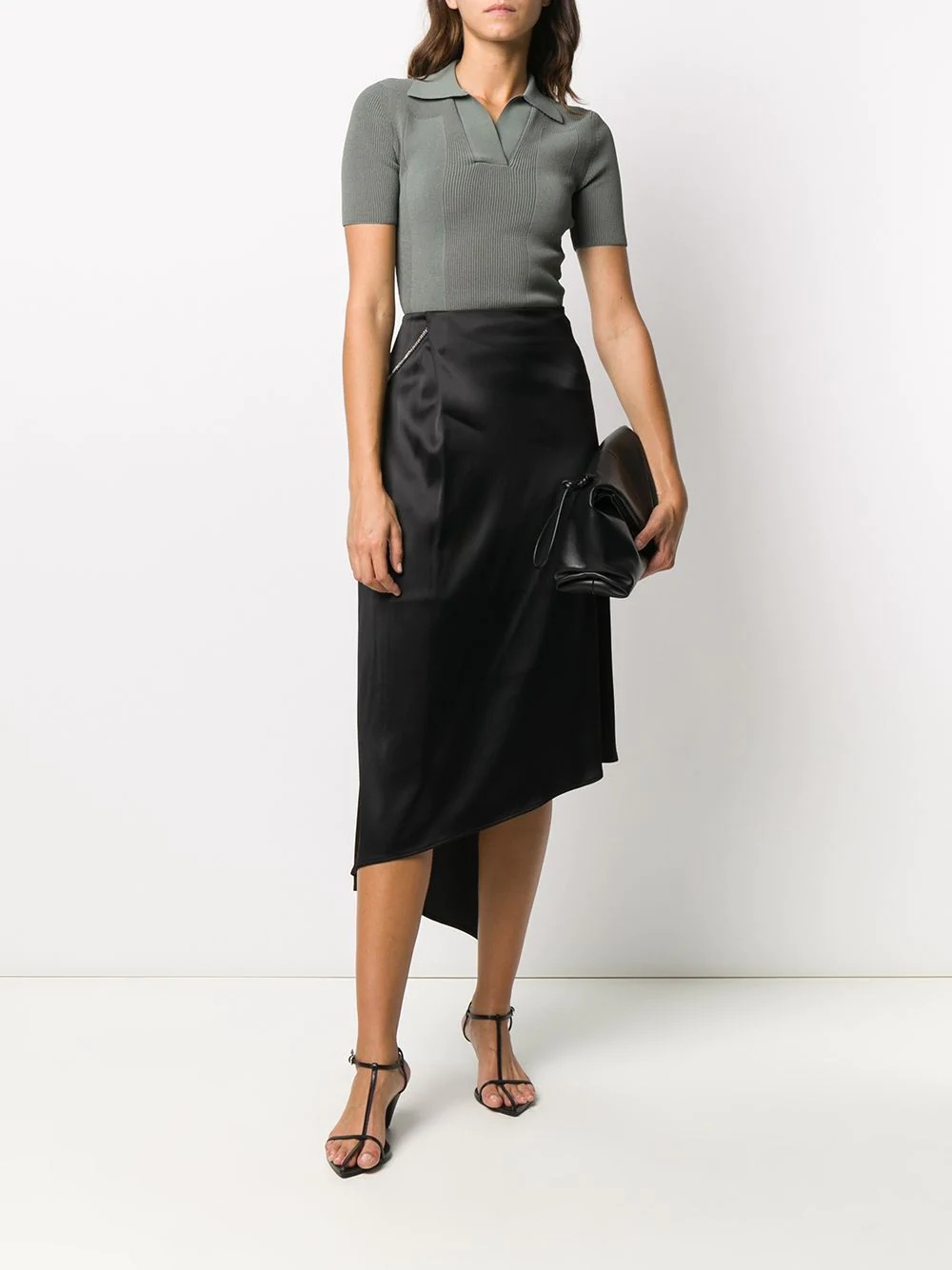 draped midi skirt - 2