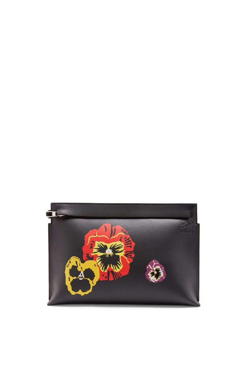 Pansies T Pouch in classic calfskin 1