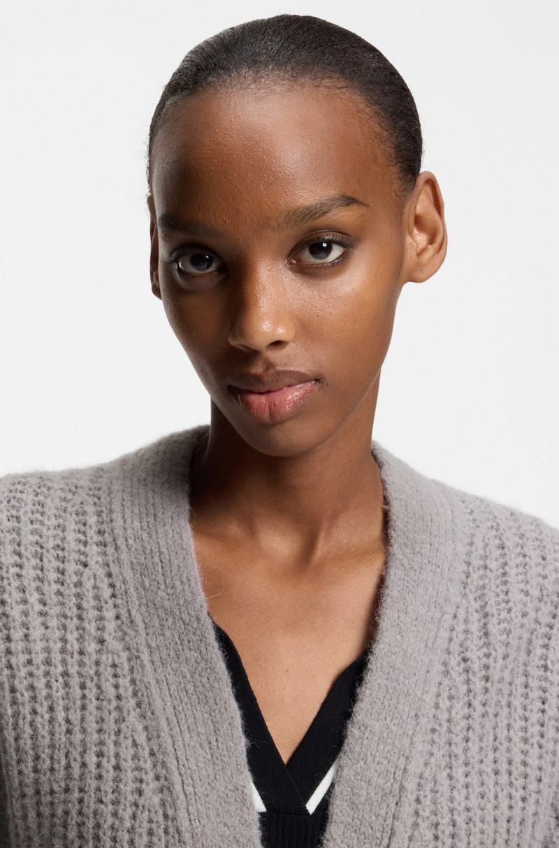 EMBROIDERED-LOGO CARDIGAN IN AN OVERSIZED FIT 5
