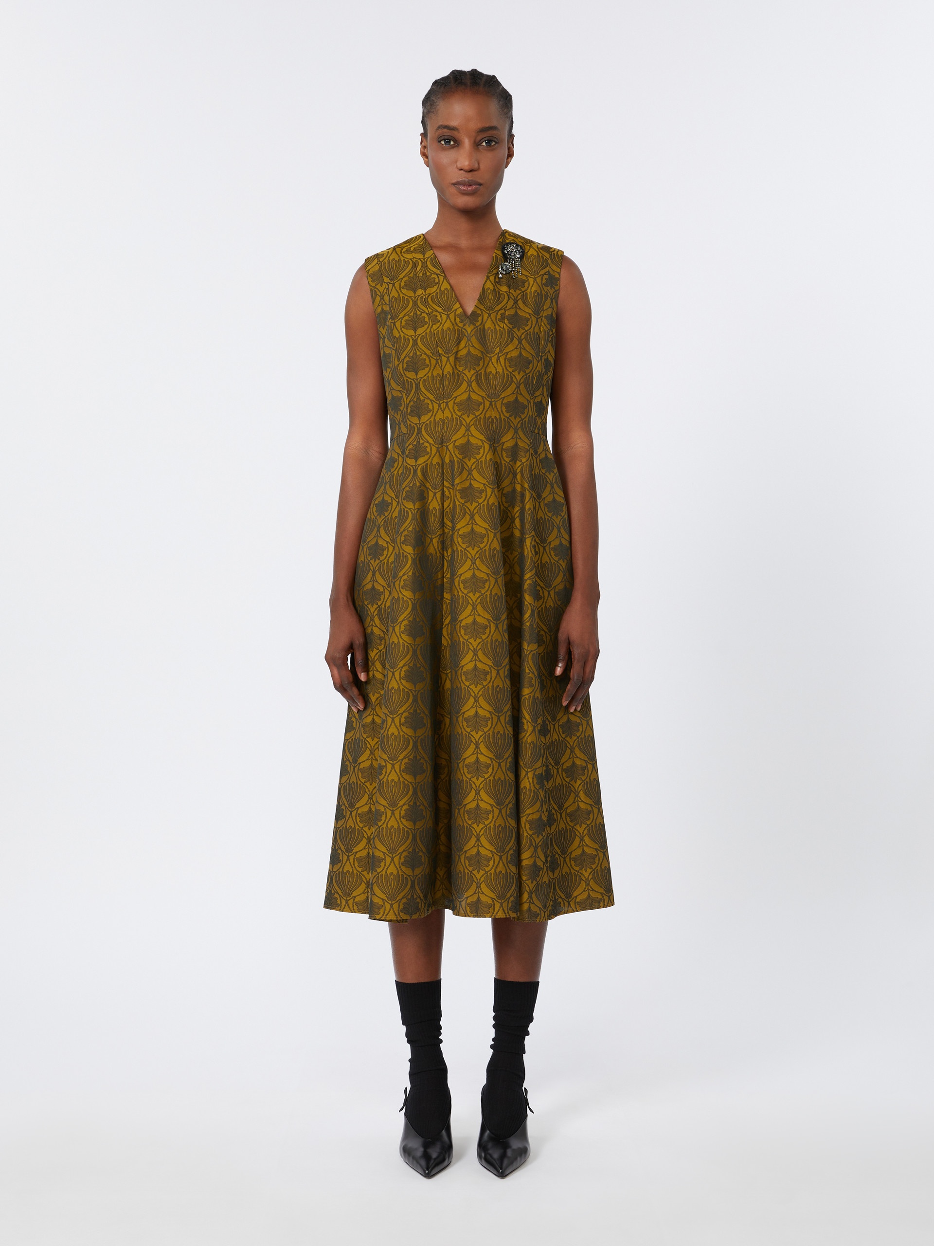 LAUREN Flared jacquard dress - 3