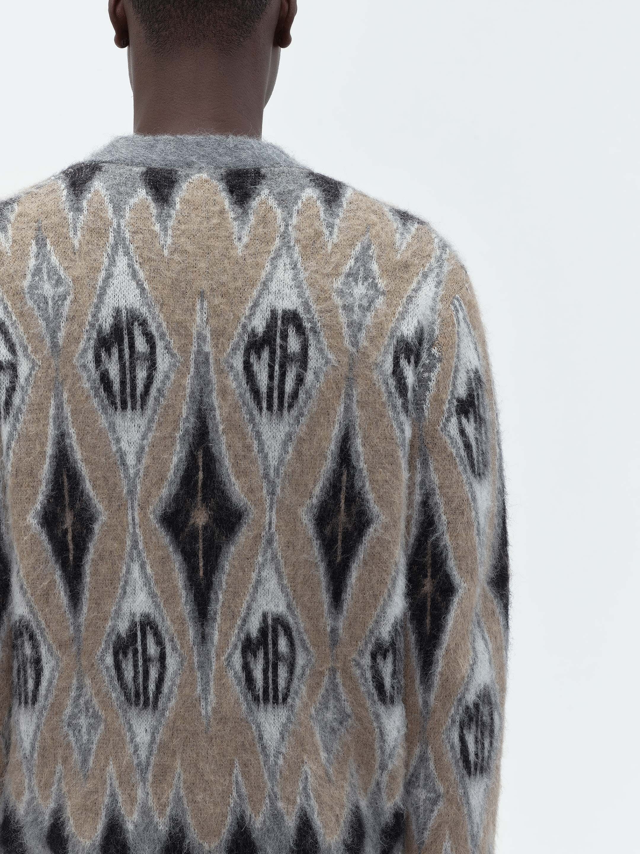 ARGYLE MOHAIR CARDIGAN - 7