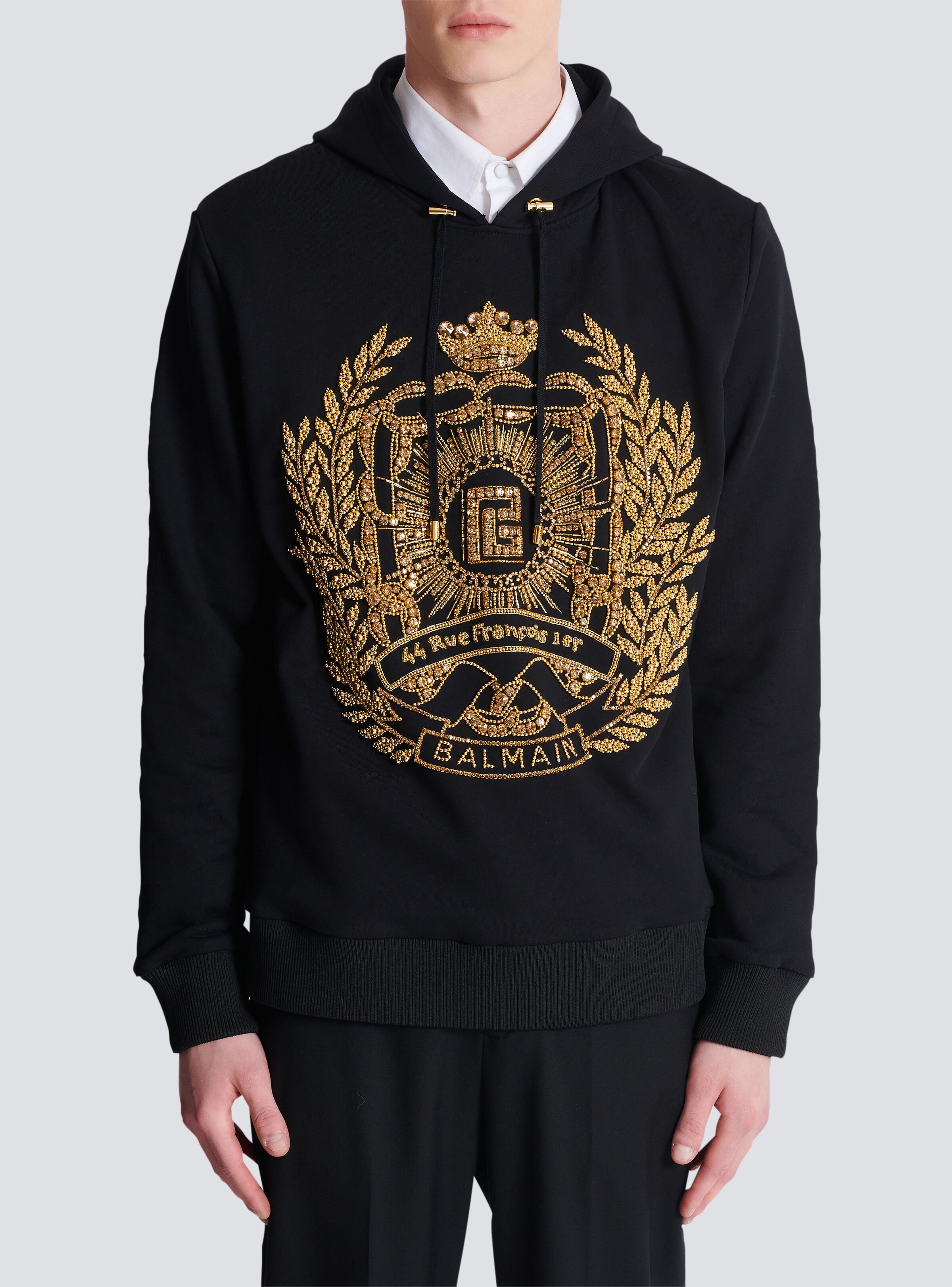 Balmain Écusson embroidered hoodie - 5