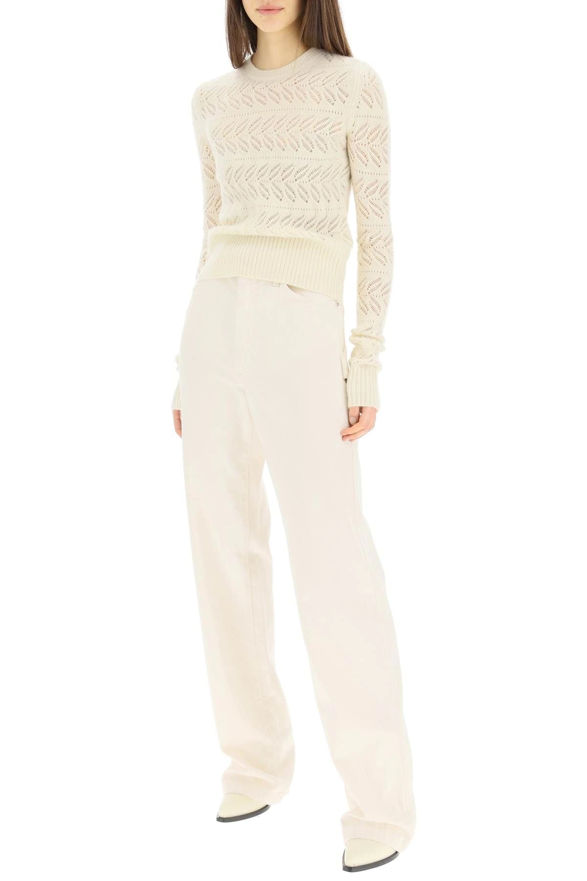 OPENWORK SWEATER IN WOOL AND CASHMERE - 2