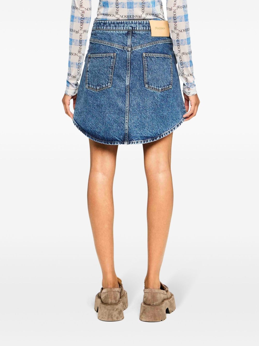 curved mini skirt - 4