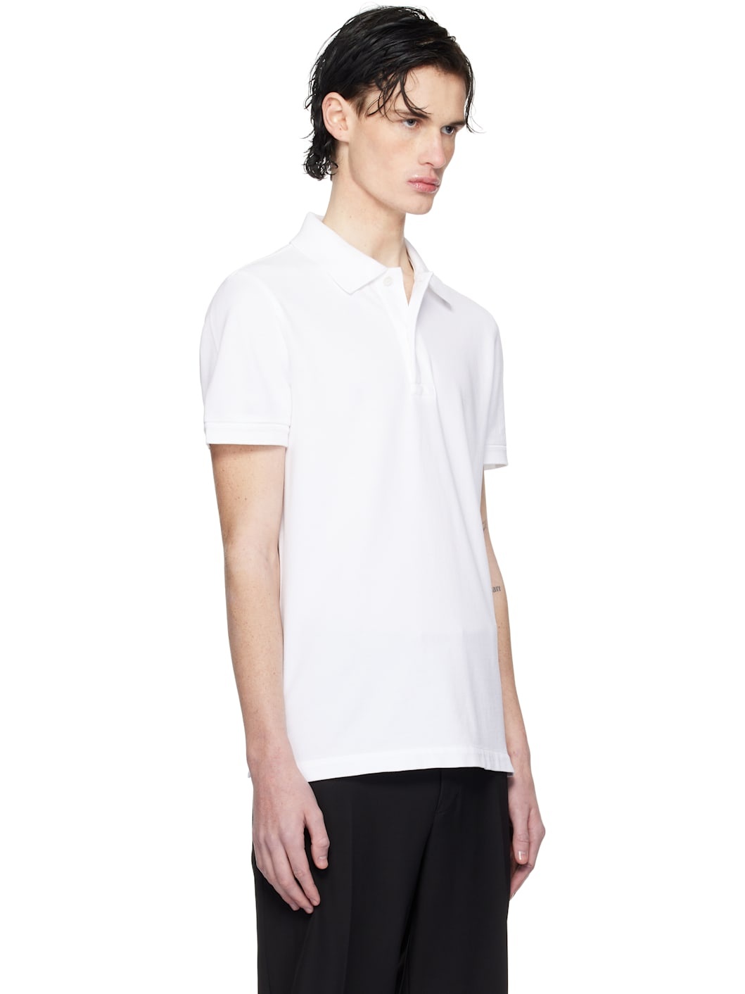 White Tennis Piquet Polo - 2