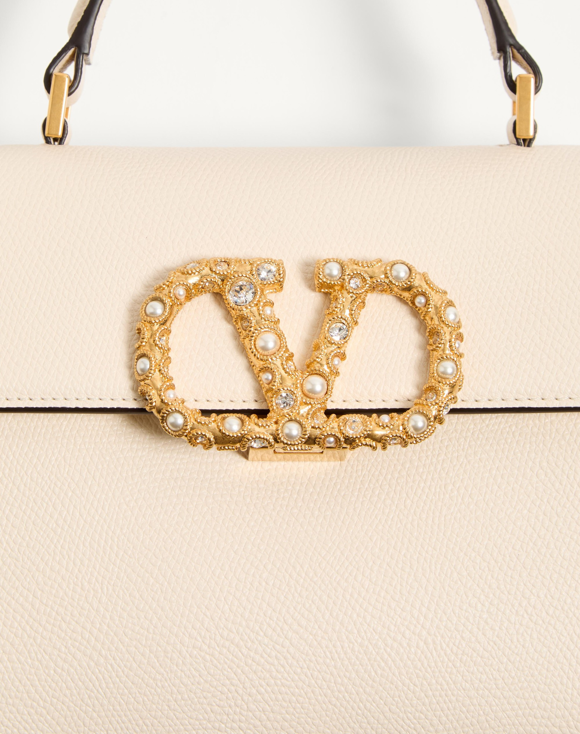 VALENTINO GARAVANI VSLING SMALL HANDBAG IN GRAINY CALFSKIN WITH JEWEL LOGO - 8