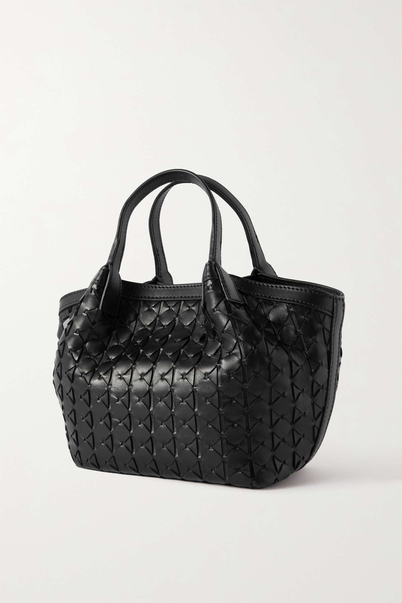 Secret mini woven leather tote - 3