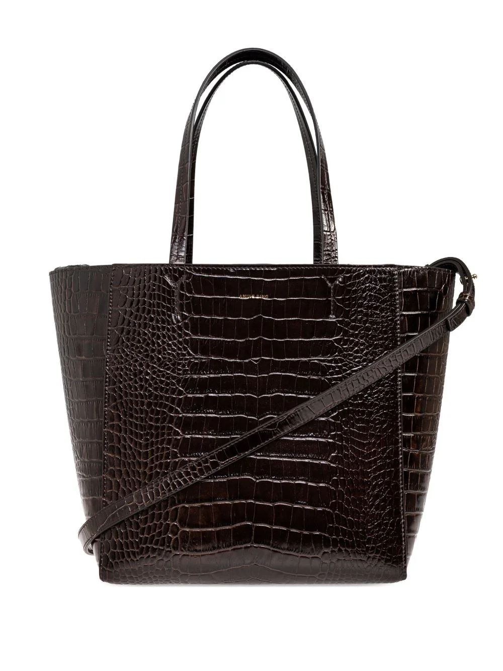 Embossed strap tote bag - 1