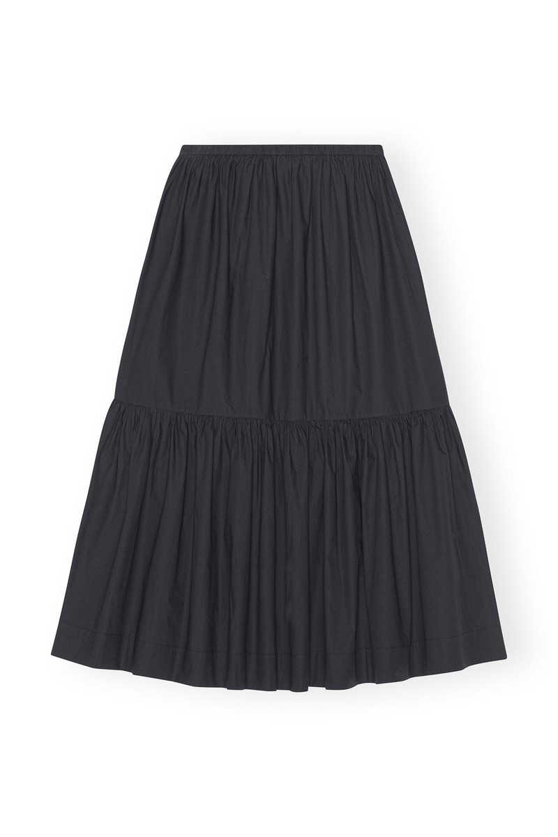 COTTON POPLIN MAXI FLOUNCE SKIRT 5