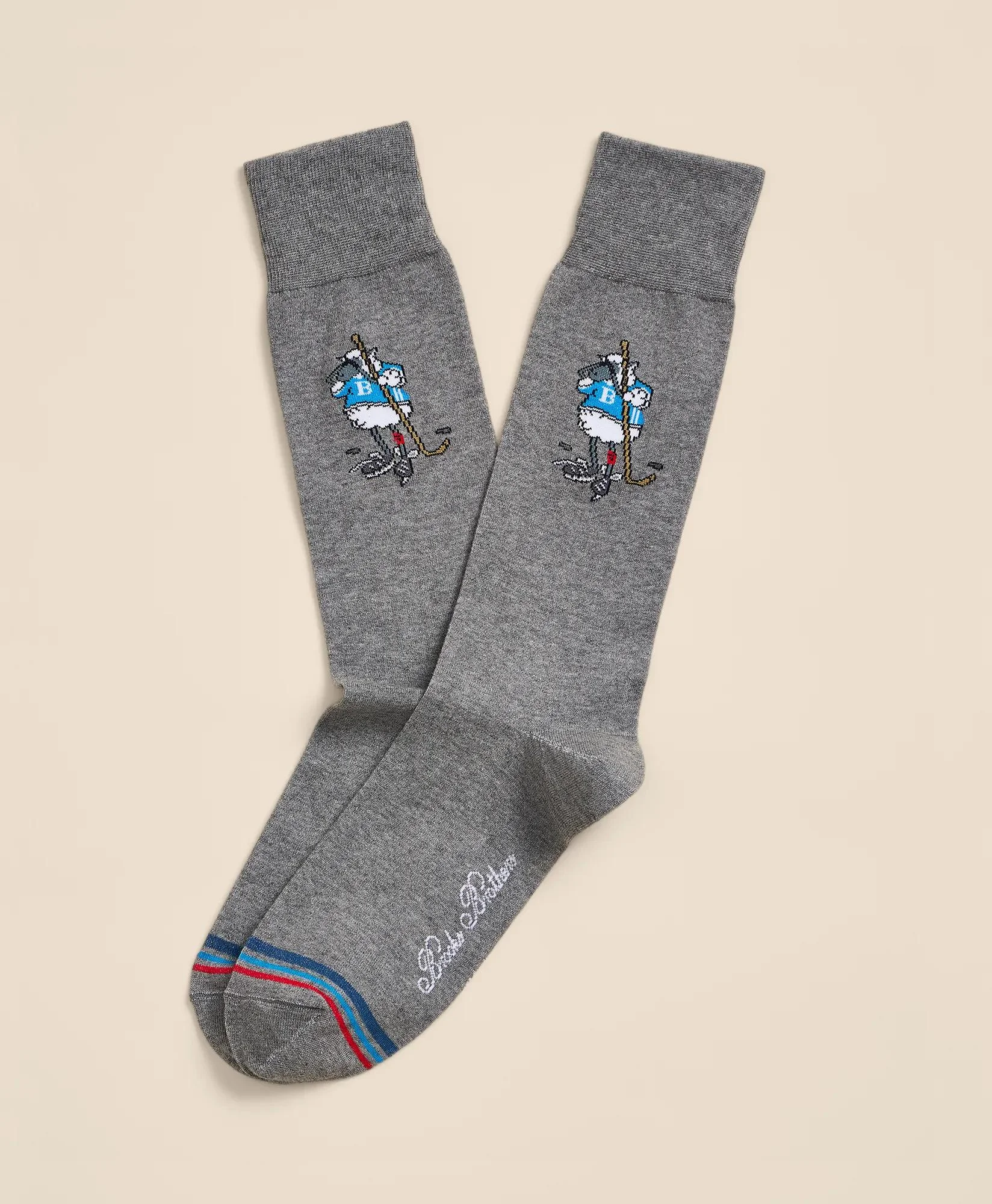Cotton-Blend Hockey Henry Socks - 1