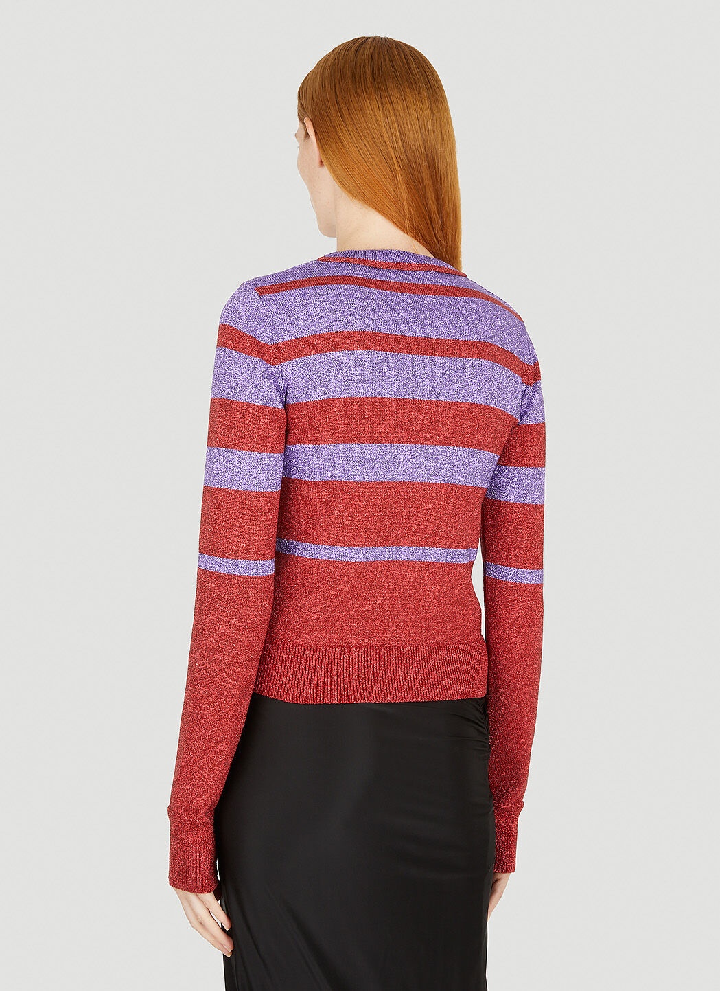 Metallic Striped Sweater - 4