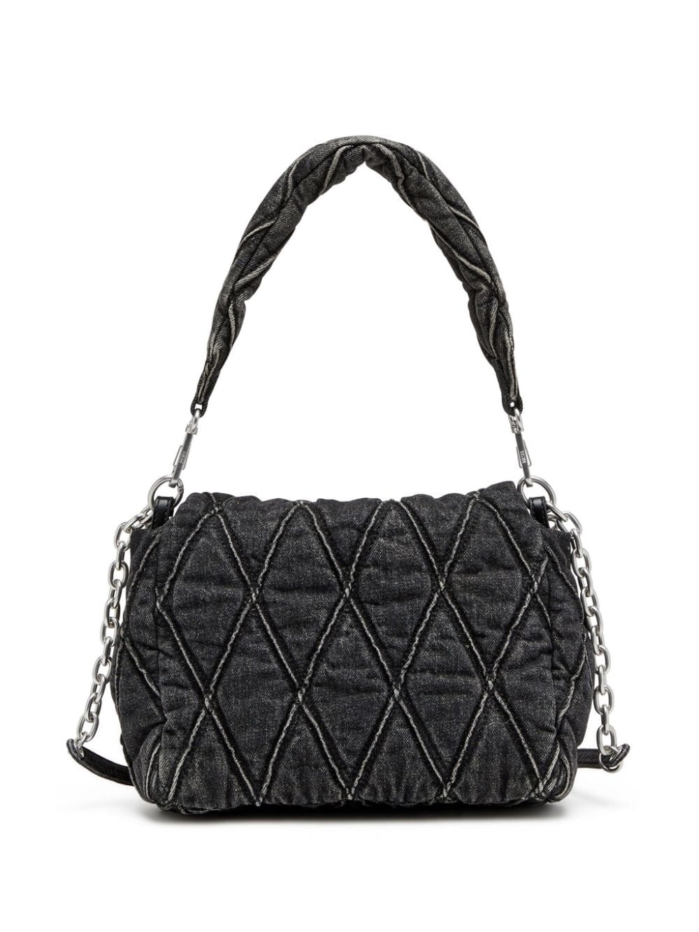 Charm-D quilted washed denim tote bag - 2