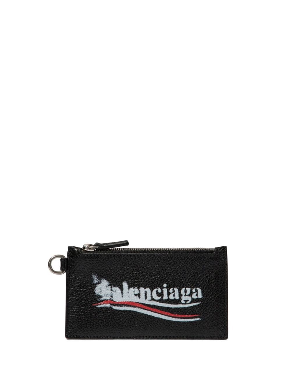 logo-print cardholder keyring - 1